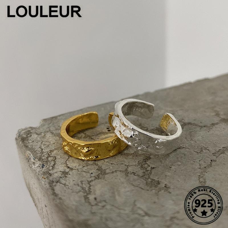 Cluster Rings LouLeur Mini 925 Sterling Silver Ring Design Couple Texture For Women Jewelry Adjustable 2021 Trend, Golden;silver
Cluster Rings LouLeur Mini 925 Sterling Silver Ring Design Couple Texture For Women Jewelry Adjustable 2021 Trend, Golden;silver