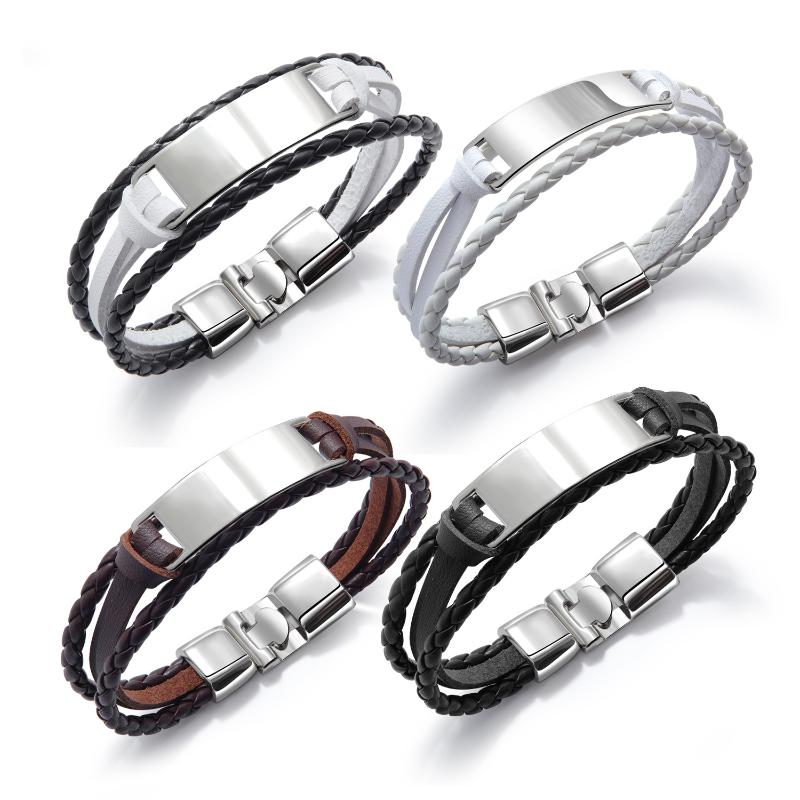 Bangle Handmade Multi-layer Women Men's Leather Bracelet Simple Style Punk Male Cuff Bracelets Bangles Gift Jewelry
Bangle Handmade Multi-layer Women Men's Leather Bracelet Simple Style Punk Male Cuff Bracelets Bangles Gift Jewelry
