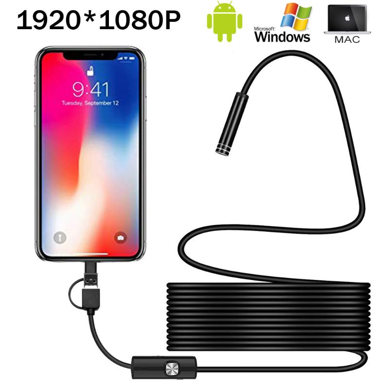 Mini Cameras 3in1 TYPE-C/Microusb 1080P Endoscope Android Camera IP67 1m 2m 5m Hard Cable Inspection Video Snake Borescope Tube
Mini Cameras 3in1 TYPE-C/Microusb 1080P Endoscope Android Camera IP67 1m 2m 5m Hard Cable Inspection Video Snake Borescope Tube