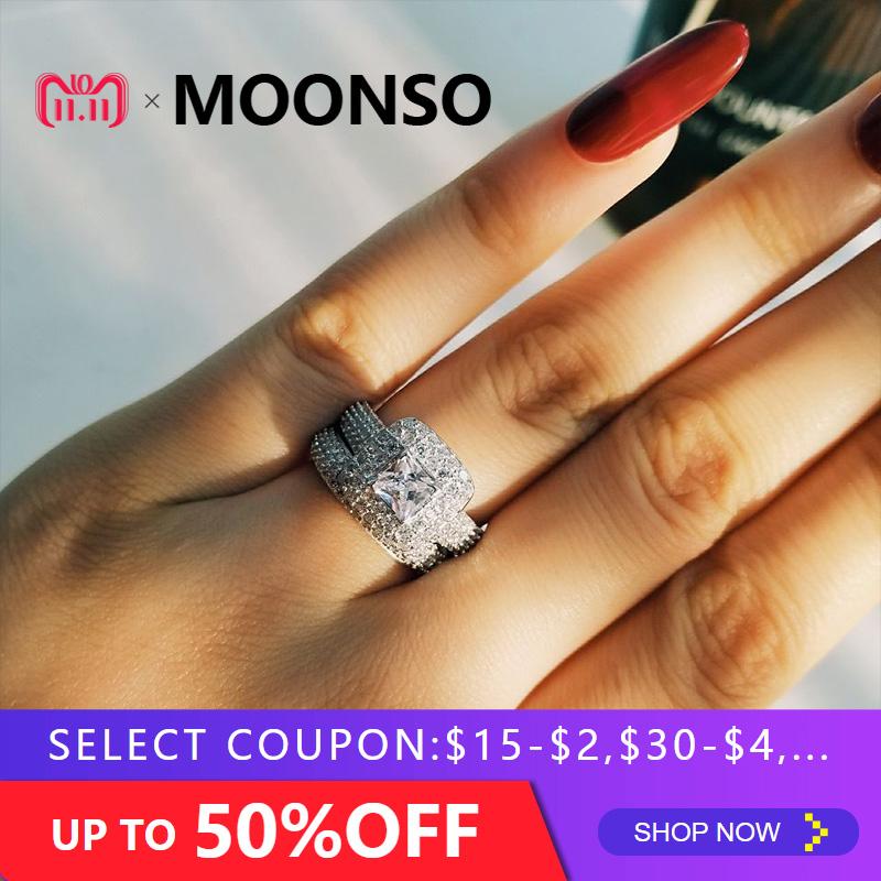 With Side Stones Fashion Luxury Bold 925 Sterling Silver Wedding Ring Set Band For Bridal Bride Women Nigeria Moonso Wholesale Jewelry R3400
With Side Stones Fashion Luxury Bold 925 Sterling Silver Wedding Ring Set Band For Bridal Bride Women Nigeria Moonso Wholesale Jewelry R3400