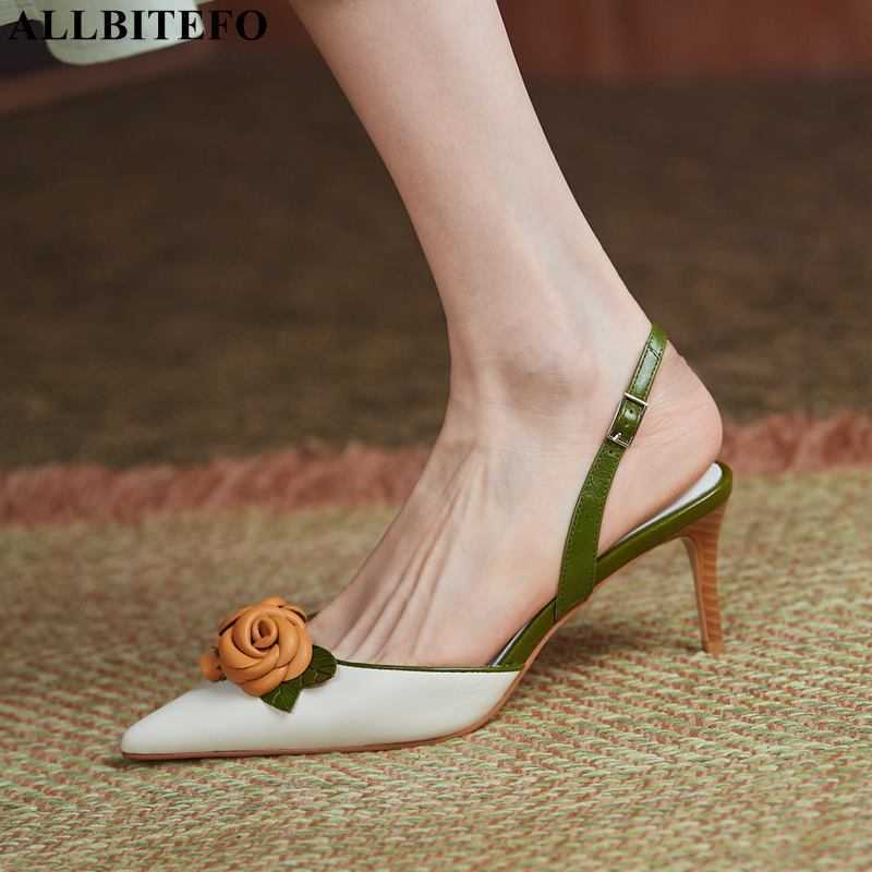 ALLBITEFO flower design sheepskin insole genuine leather women sandals fashion Expose the heel women heels high heel shoes 210611, As picture
ALLBITEFO flower design sheepskin insole genuine leather women sandals fashion Expose the heel women heels high heel shoes 210611, As picture