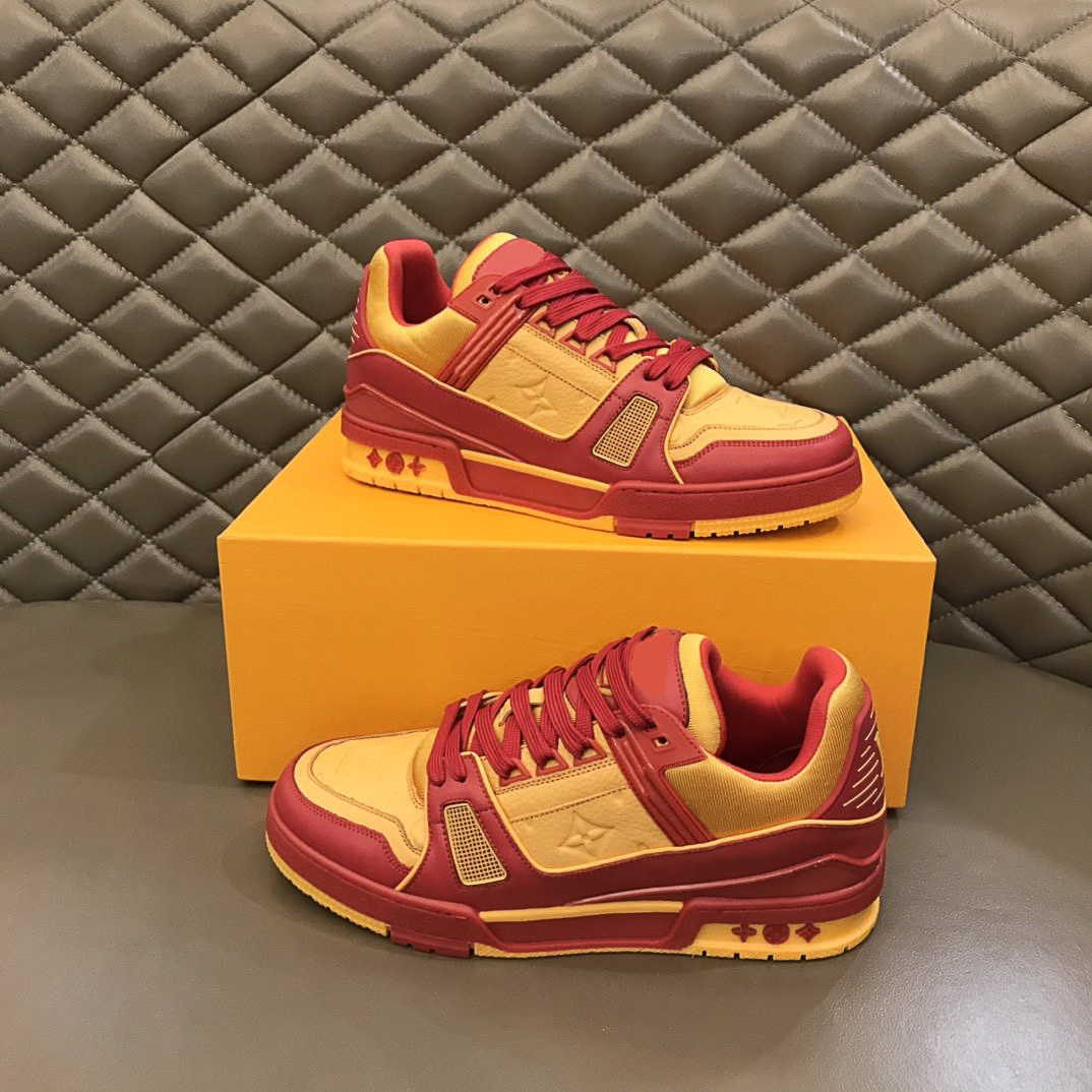 High quality luxury designer shoes Spring and summer men's sports yellow embossing calfskin production with box size38-45, As picture 1
High quality luxury designer shoes Spring and summer men's sports yellow embossing calfskin production with box size38-45, As picture 1