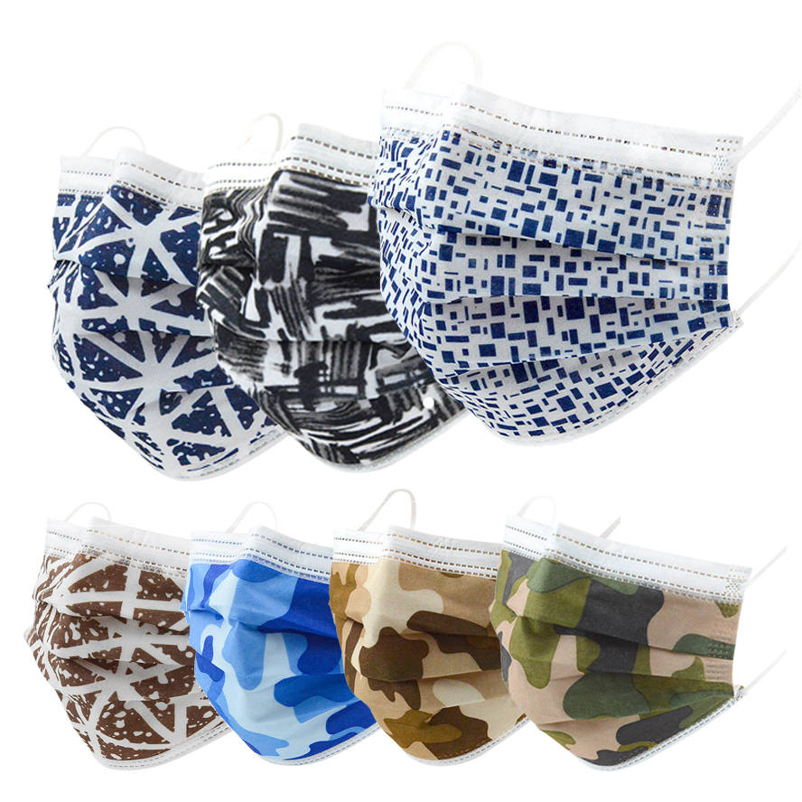 designer Disposable masks non-woven three-layer protective dustproof printing camo face mask for men women Lightweight breathable facemask w
designer Disposable masks non-woven three-layer protective dustproof printing camo face mask for men women Lightweight breathable facemask w