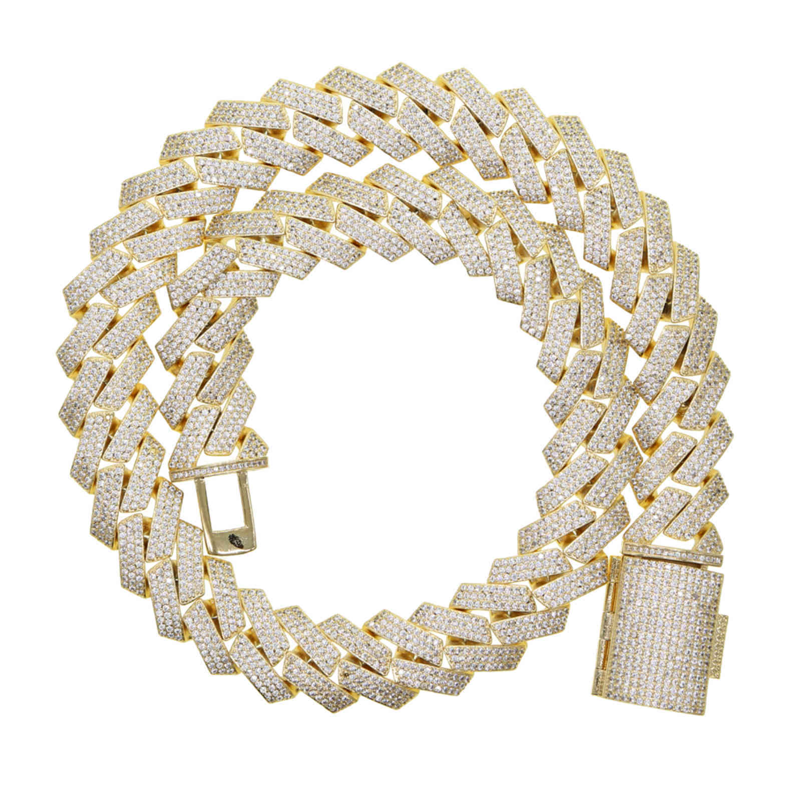19mm wide heavy chain iced out bling diamond Curb Cuban link chain hip hop chain necklace, Silver
19mm wide heavy chain iced out bling diamond Curb Cuban link chain hip hop chain necklace, Silver