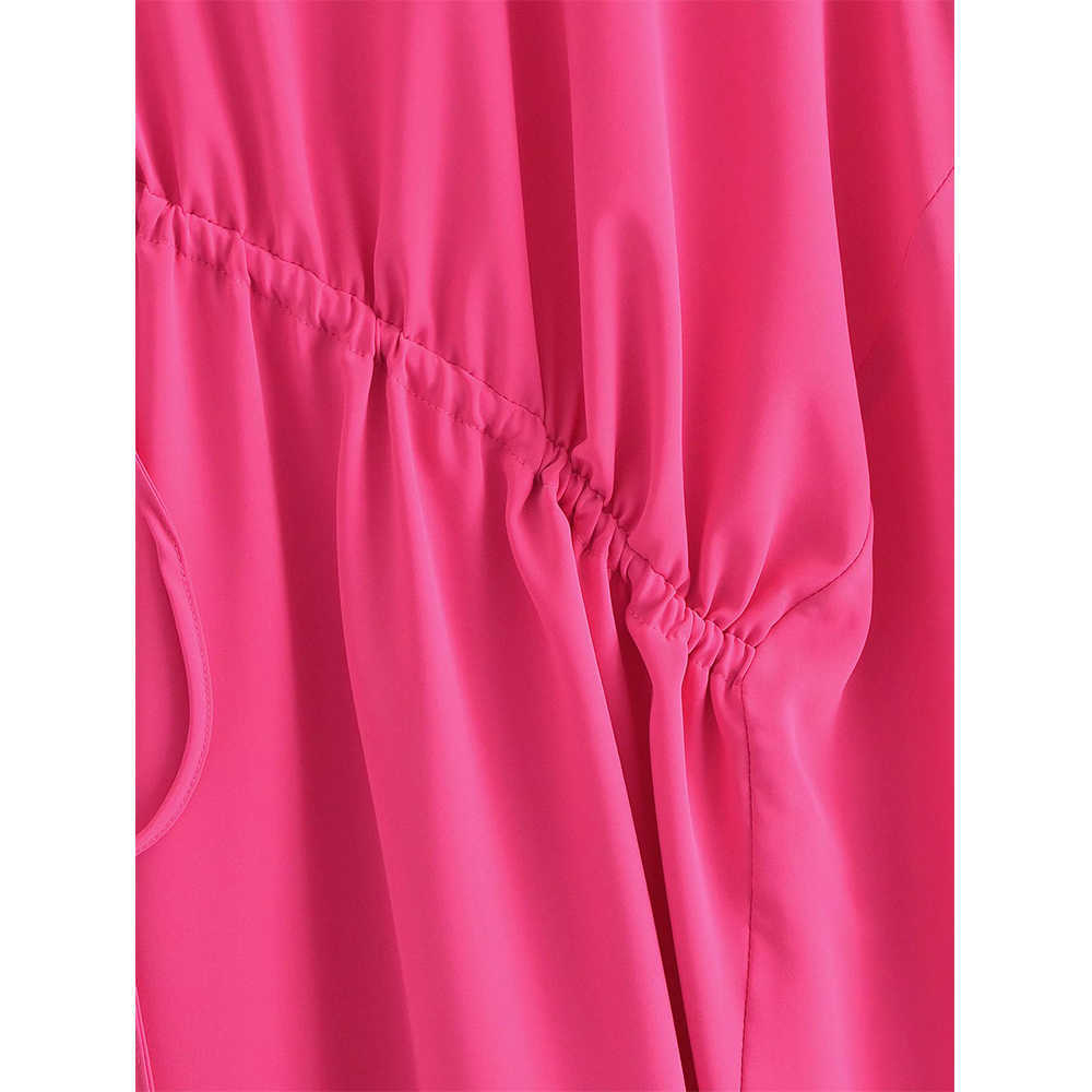 Summer Dress Women Elegant Casual Fashion Chic Lady Draped Dresses Midi Dress Women Sundress robe femme 210709