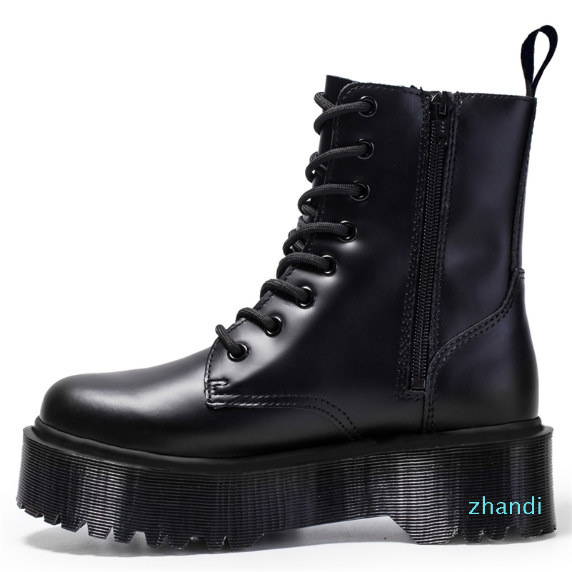 Jadon 8-Eye Boots Women High Platform Ankle Shoes Chunky Woman Leather Motorcycle Ladies Fashion Women Boots 42 201215, Black
Jadon 8-Eye Boots Women High Platform Ankle Shoes Chunky Woman Leather Motorcycle Ladies Fashion Women Boots 42 201215, Black