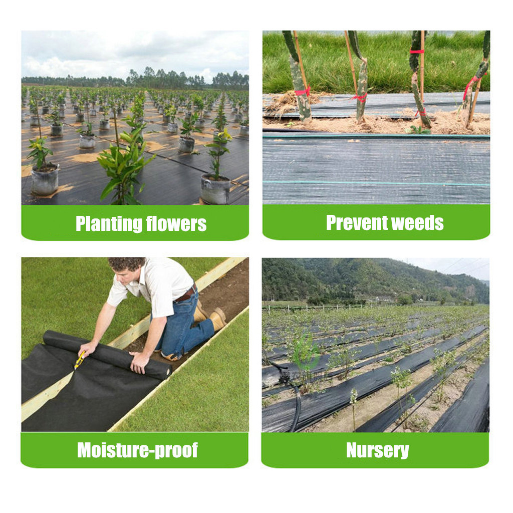 2m Total 5m/1m Total 10m garden weed control screen membrane soil sheet decking landscaping landscape cover sheet