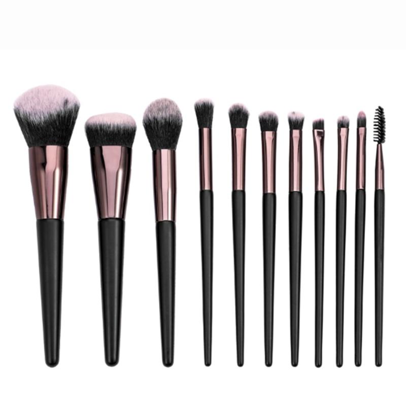 Makeup Brushes 11pcs Wood Handle Synthetic Brush Set Wholesale Professional Make Up
