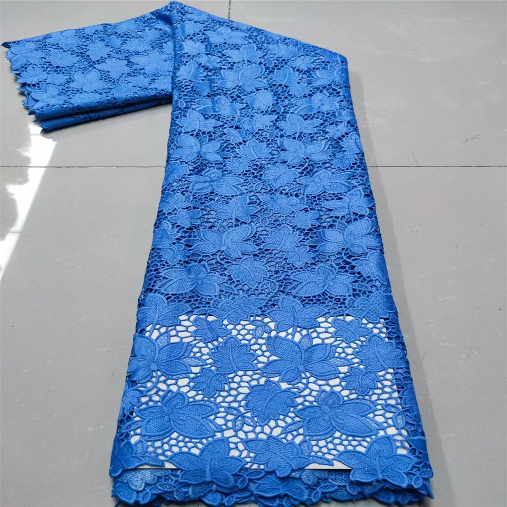 Sky blue African Guipure Lace Fabric 2021 High Quality Material Nigerian Cord For Wedding Sewing
Sky blue African Guipure Lace Fabric 2021 High Quality Material Nigerian Cord For Wedding Sewing