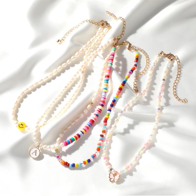 Chains Dainty Handmade Pearl Necklace For Women Girl Letter Butterfly Pendant Fashion Romantic Boho Design Clavicle Jewelry, Silver
Chains Dainty Handmade Pearl Necklace For Women Girl Letter Butterfly Pendant Fashion Romantic Boho Design Clavicle Jewelry, Silver
