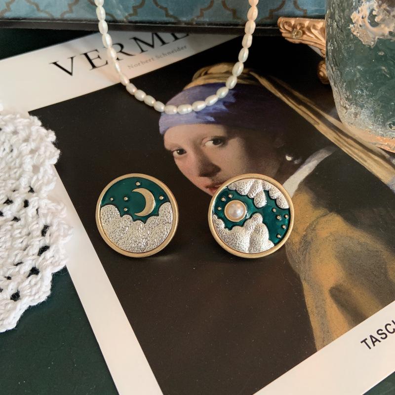 Pins, Brooches Retro Cloudy Night Sky Moon Dripping Glaze Brooch Couple Style Corsage Sweater Coat Pin Accessories
Pins, Brooches Retro Cloudy Night Sky Moon Dripping Glaze Brooch Couple Style Corsage Sweater Coat Pin Accessories