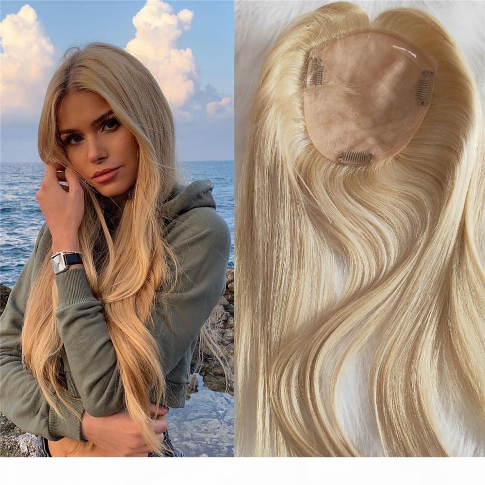 Blonde Human Hair Topper 613 60 Highlights color Virgin European Mono Slik Toupee for Women 130% Density Clip in Hair Pieces, Mix color
Blonde Human Hair Topper 613 60 Highlights color Virgin European Mono Slik Toupee for Women 130% Density Clip in Hair Pieces, Mix color