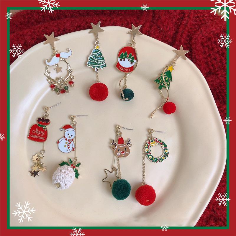 Stud Trendy Statement Asymmetry Christmas Tree Earrings For Women Santa Claus Snowman Drop Jewelry Girls Gifts, Golden;silver
Stud Trendy Statement Asymmetry Christmas Tree Earrings For Women Santa Claus Snowman Drop Jewelry Girls Gifts, Golden;silver