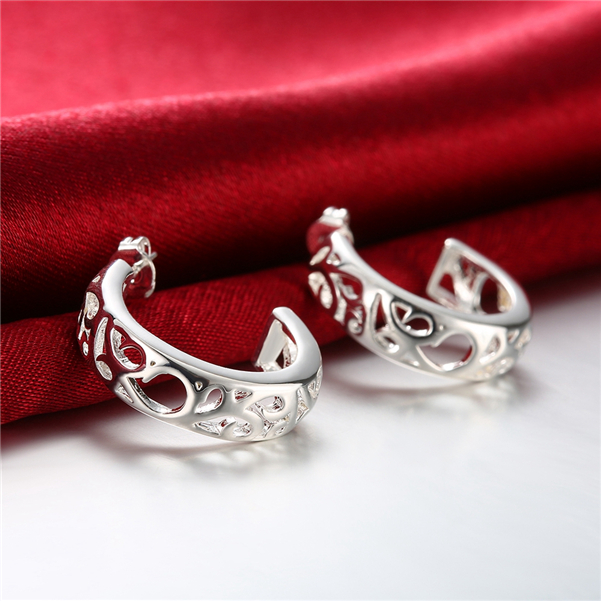 women's sterling silver plated Half circle hollow stud earrings GSSE630 fashion 925 silver plate earring jewelry gift
women's sterling silver plated Half circle hollow stud earrings GSSE630 fashion 925 silver plate earring jewelry gift