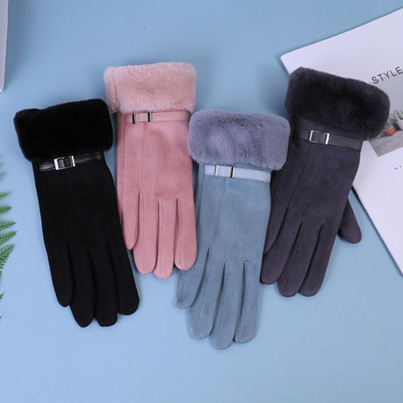 Five Fingers Gloves Women' Suede With Fleece And Thick Finger Touch Screen Winter Coldproof Keep Warm Hand Wear 2021 Drop, Blue;gray
Five Fingers Gloves Women' Suede With Fleece And Thick Finger Touch Screen Winter Coldproof Keep Warm Hand Wear 2021 Drop, Blue;gray