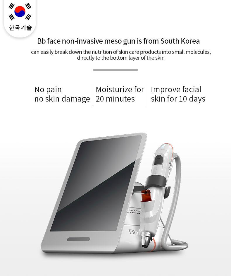 Non invasive mesogun technology ultrasound micro particle Machine No-Needle Mesotherapy Device