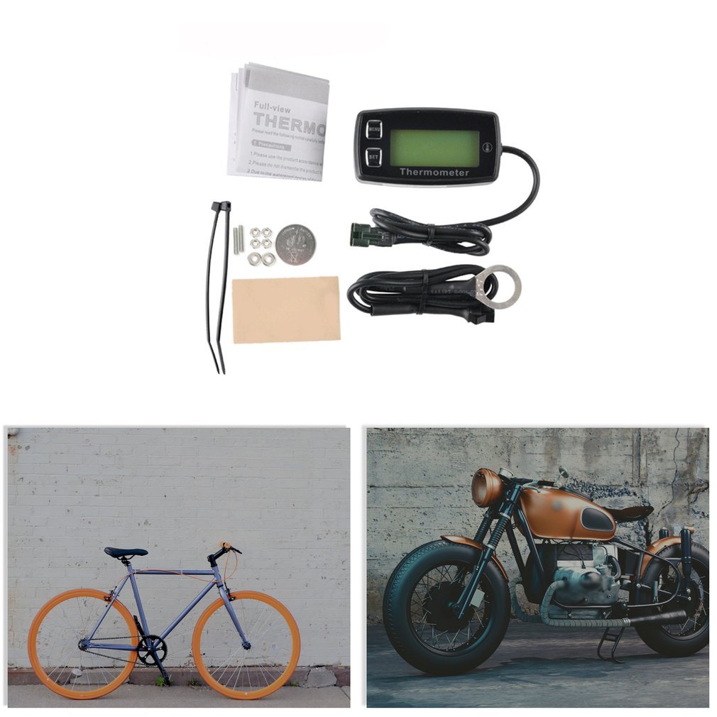 TM003A Digital degrees Theomometer -20 + 300 Celsius Temp Meter for Gas Motorcycle Marine Boat Maaier Dirt Quad kitchen
