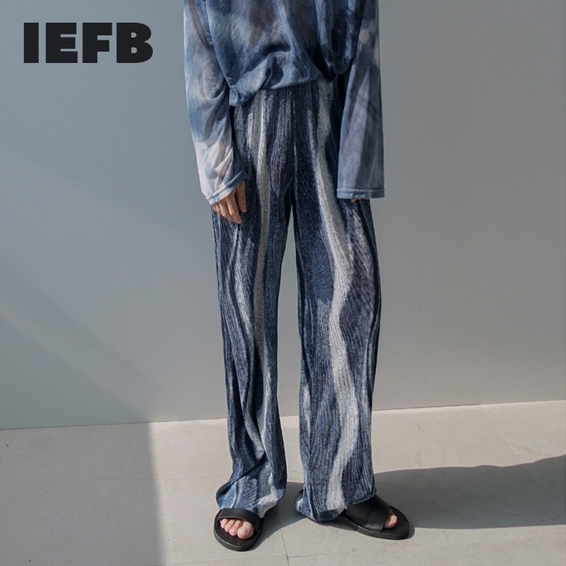 IEFB Korean Style Men's Pleated Straight Pants Chic Loose Casual Pants Elastic Waist Wide Leg Pants Spring Summer Y6138 210524, Black
IEFB Korean Style Men's Pleated Straight Pants Chic Loose Casual Pants Elastic Waist Wide Leg Pants Spring Summer Y6138 210524, Black