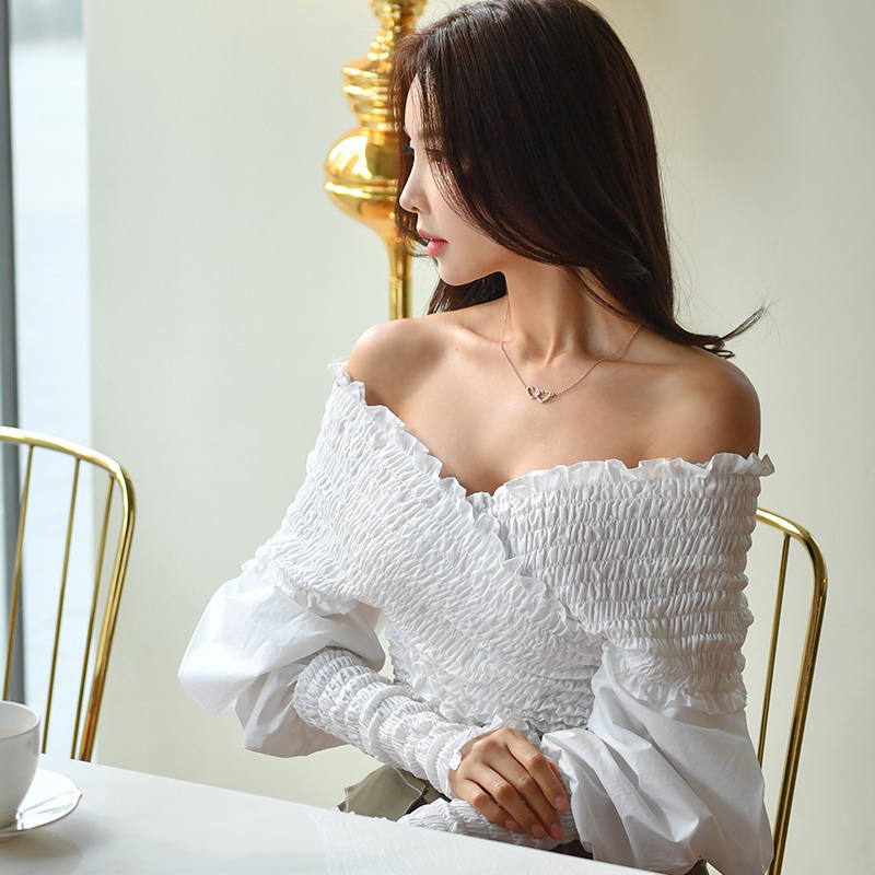 Dabuwawa Asymmetrical Neck Off Shoulder Solid Shirts Women Slim Fit Party Sexy Pullover Lantern Sleeve Blouses Female DT1AST030 210520