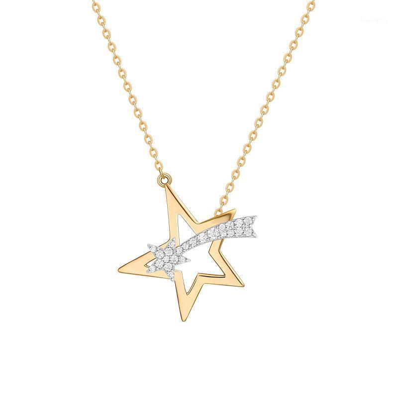 Fashion Real S925 Sterling Silver Yellow Gold Color 5A Cubic Zirconia Twinkling Stars Meteor Necklace Women Party Jewelry Chains
Fashion Real S925 Sterling Silver Yellow Gold Color 5A Cubic Zirconia Twinkling Stars Meteor Necklace Women Party Jewelry Chains