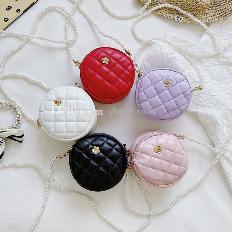 Children designe handbag cute baby girls pearl chain small round bag purse kids princess rhombus PU messenger bag fashion casual one shoulder bags F472, Pink
Children designe handbag cute baby girls pearl chain small round bag purse kids princess rhombus PU messenger bag fashion casual one shoulder bags F472, Pink
