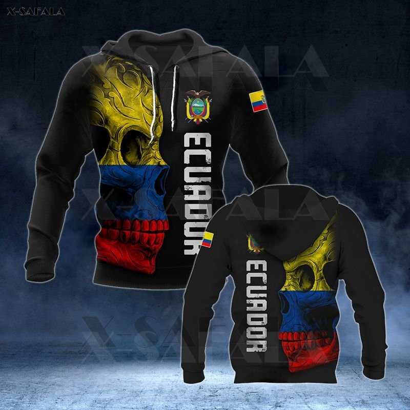 Men's Hoodies & Sweatshirts ECUADOR Coat Of Arms Flag Skull 3D Printed Zipper Hoodie Man Military Pullover Sweatshirt Hooded Jacket Jersey T, Black 
Men's Hoodies & Sweatshirts ECUADOR Coat Of Arms Flag Skull 3D Printed Zipper Hoodie Man Military Pullover Sweatshirt Hooded Jacket Jersey T, Black