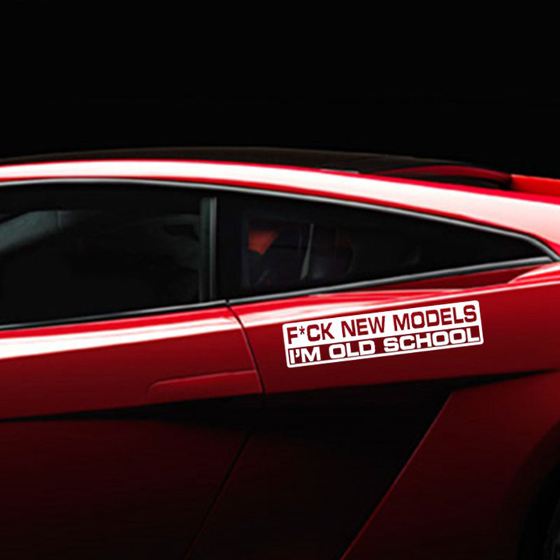 Old School Funny Car Bumper Stickers Vinyl Cars Sticker Decal Car Wrap For Auto Products Accessories Window Decoration Styling