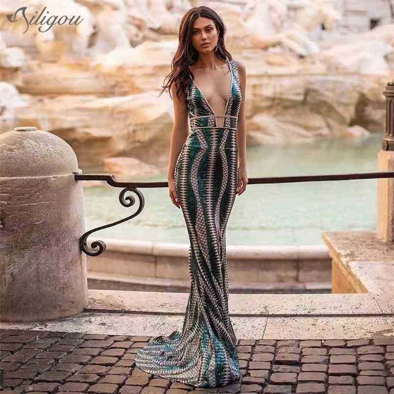 High Quality Ladies Dress Celebrity Banquet Cocktail Party Dark Green Sequins Deep V Neck Sexy Long 210525
High Quality Ladies Dress Celebrity Banquet Cocktail Party Dark Green Sequins Deep V Neck Sexy Long 210525