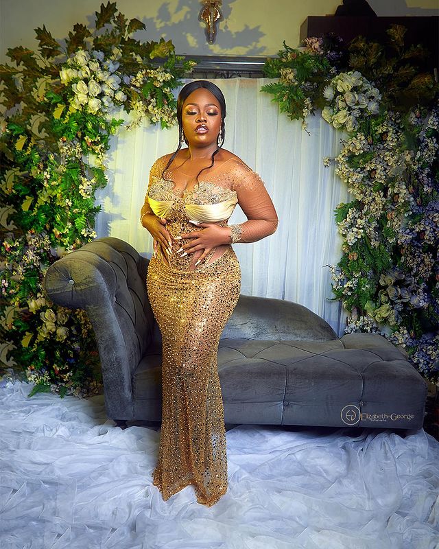 2022 Plus Size Arabic Aso Ebi Gold Luxurious Mermaid Prom Dresses Beaded Crystals Evening Formal Party Second Reception Birthday Engagement Gowns Dres