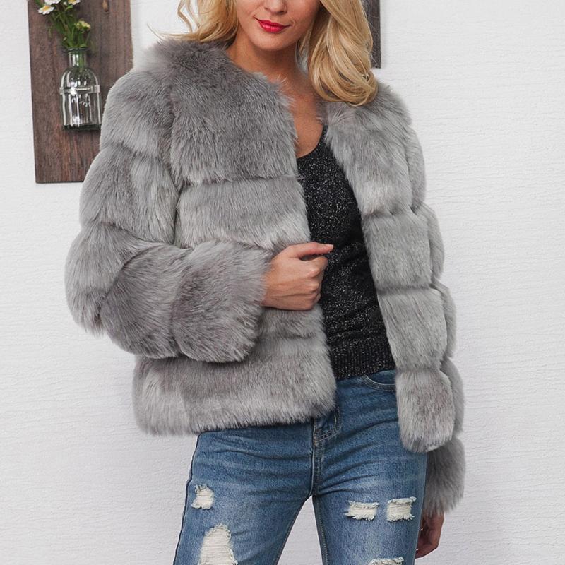 Women's Fur Mink Coats Women Winter Top Fashion Pink Faux Coat Elegant Thick Warm Outerwear Fake Jacket Chaquetas Mujer