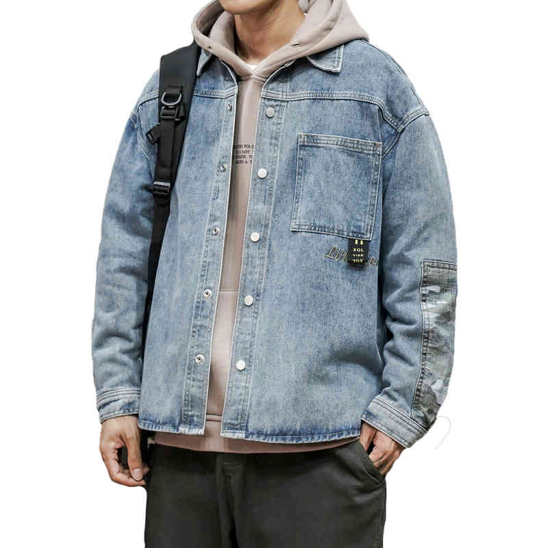 Men's Jackets Jacket men's jeans spring and in the Fashion Autumn releases versatile top jacket jean jackets 41R7, 1# shoe box 
Men's Jackets Jacket men's jeans spring and in the Fashion Autumn releases versatile top jacket jean jackets 41R7, 1# shoe box