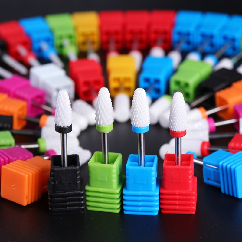 Nail Drill Bit Ceramic Polishing Head For Electric Nails File Drills Polisher Machine Accessories Supplies Remover Tools