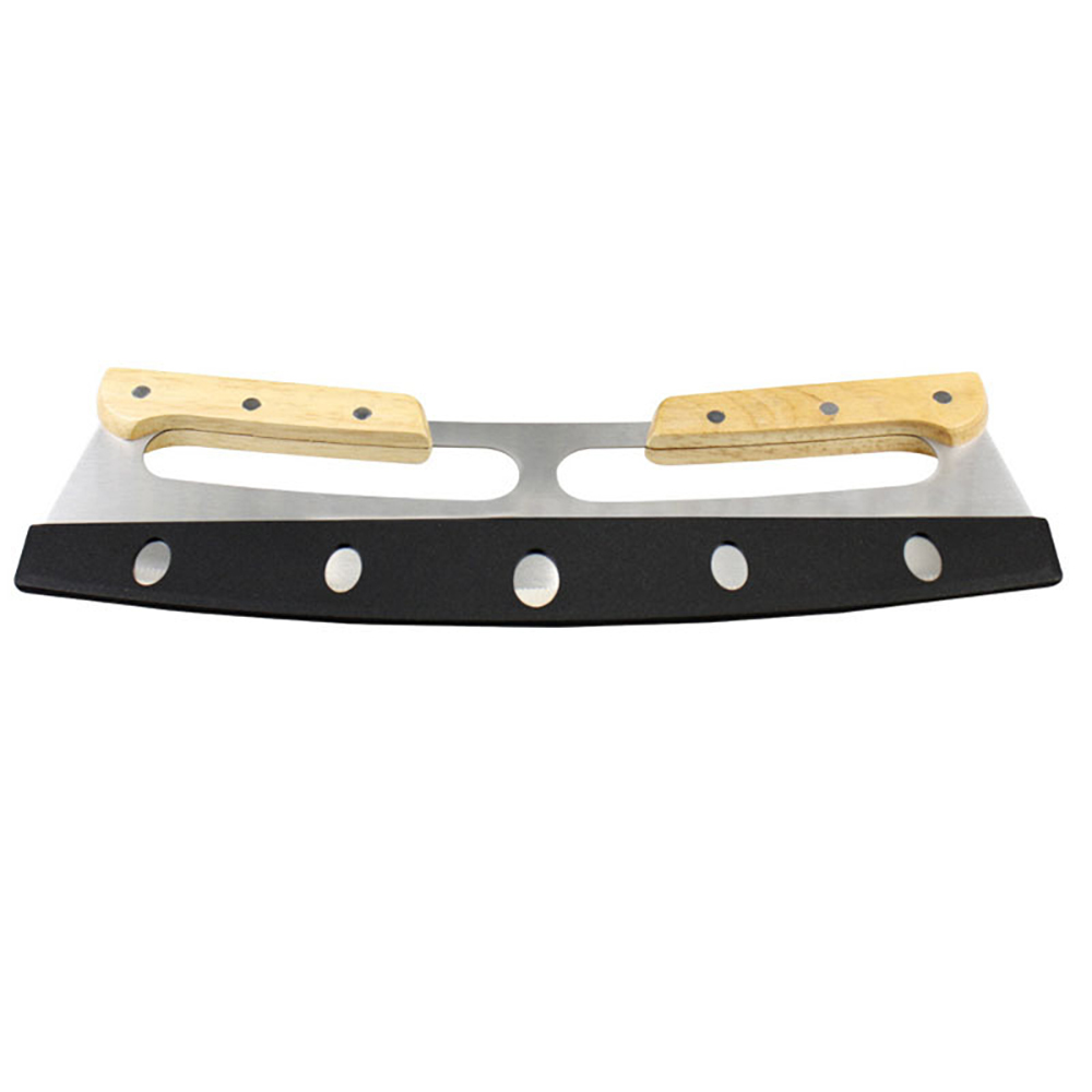 Stainless Steel cake Cutter tool Sharp Pizza Slicer Knives Chopper with Wooden handle Dough Accessories and Blade Cover4802434