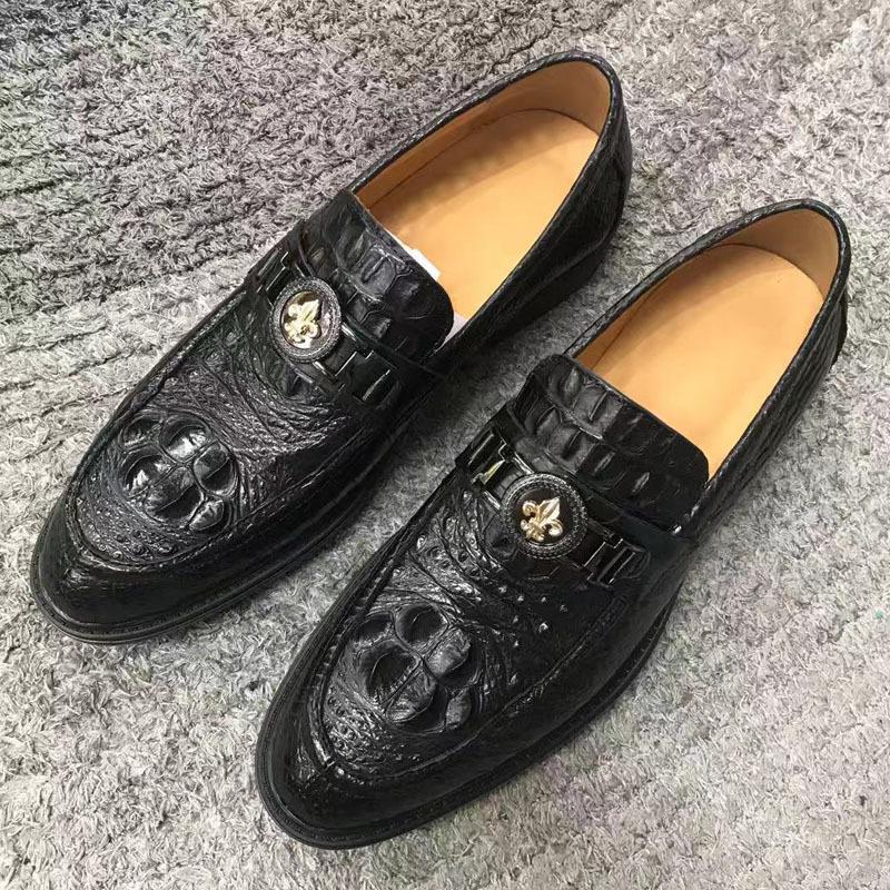 Skull Dress Shoes, Leisure Shoes Men Really Crocodile Back Bone Skin Business Leather Fashion Men's, Black
Skull Dress Shoes, Leisure Shoes Men Really Crocodile Back Bone Skin Business Leather Fashion Men's, Black