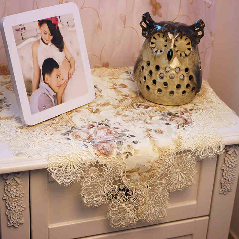 European 1Pcs Drawnwork Satin Silk Table Cloth Lace Embroidery Hollow Out Flower Tablecloth Wedding Desk Decor Home Dust Cover
European 1Pcs Drawnwork Satin Silk Table Cloth Lace Embroidery Hollow Out Flower Tablecloth Wedding Desk Decor Home Dust Cover