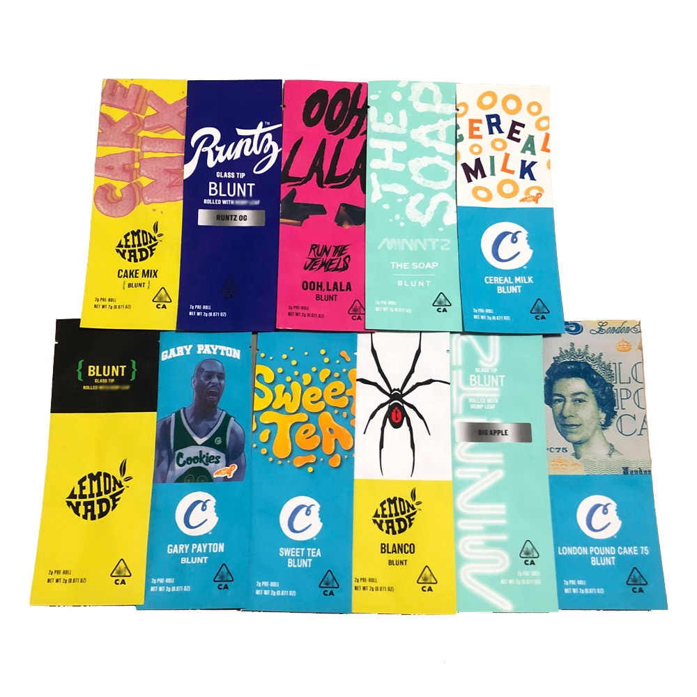 Empty Cookies Runtz Pre Roll Blunts 2g Mylar Bag Touch Skin Blunt Smell Proof Mintz Dry herb packaging Bags 11 Types with stickers
Empty Cookies Runtz Pre Roll Blunts 2g Mylar Bag Touch Skin Blunt Smell Proof Mintz Dry herb packaging Bags 11 Types with stickers