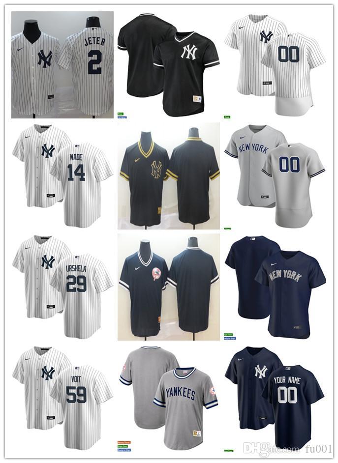 Men Women Youth New York Yankees 2 Derek Jeter 29 Gio Urshela 59 Luke Voit 14 Tyler Wade White navy Custom Baseball Jersey, Blue;black
Men Women Youth New York Yankees 2 Derek Jeter 29 Gio Urshela 59 Luke Voit 14 Tyler Wade White navy Custom Baseball Jersey, Blue;black