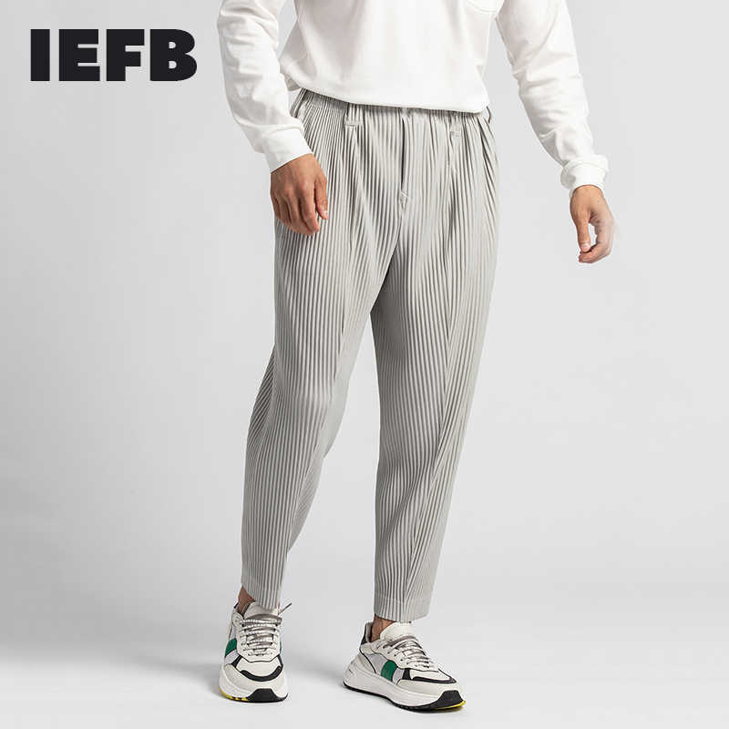 IEFB /men's wear Japan pleated trousers male spring wrinkled mid-seam open ankle ankle-length pants elastic waist Y3493 210616, Gray
IEFB /men's wear Japan pleated trousers male spring wrinkled mid-seam open ankle ankle-length pants elastic waist Y3493 210616, Gray