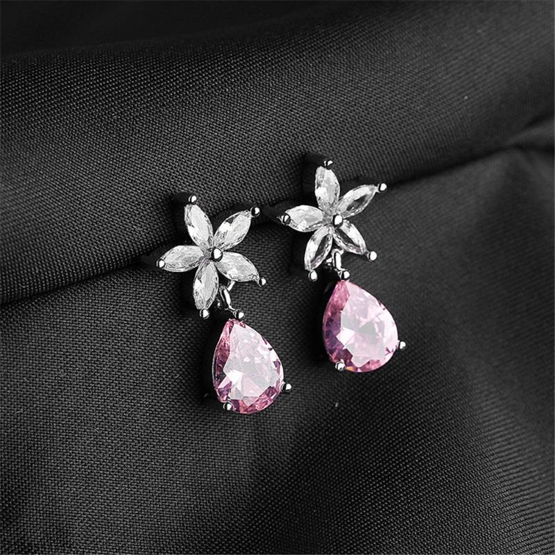 Dangle & Chandelier Ekopdee Classic Vintage CZ Crystal Drop Earrings For Women Luxury Flower Zircon Earring Female Bridal Wedding Jewelry, Silver
Dangle & Chandelier Ekopdee Classic Vintage CZ Crystal Drop Earrings For Women Luxury Flower Zircon Earring Female Bridal Wedding Jewelry, Silver