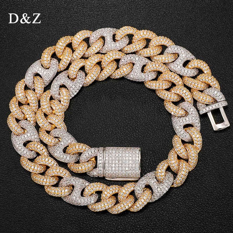 D&Z 15mm Iced Out Cuban Chain 2 Stone Colors Link Chain Box Clasp Necklace Hip Hop Men Fashion Jewelry CZ Stones Hip Hop Rapper X0509
D&Z 15mm Iced Out Cuban Chain 2 Stone Colors Link Chain Box Clasp Necklace Hip Hop Men Fashion Jewelry CZ Stones Hip Hop Rapper X0509