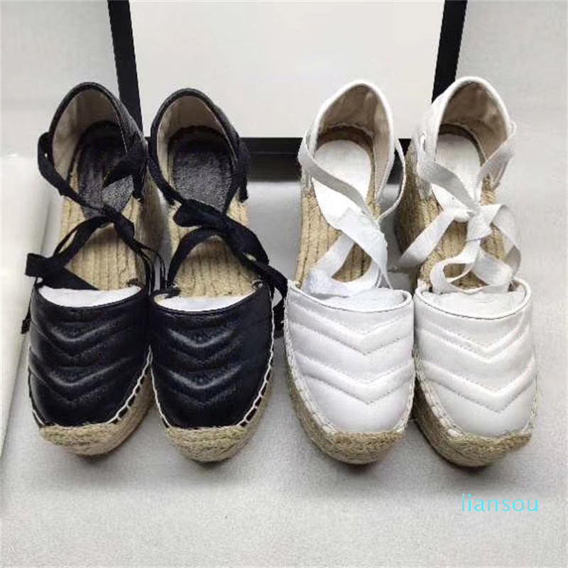 Women Leather Wedge Platform Leather Fashion grosgrain Cord Platform Sandal Calfskin Canvas Heel Heels Shoes, Color 2
Women Leather Wedge Platform Leather Fashion grosgrain Cord Platform Sandal Calfskin Canvas Heel Heels Shoes, Color 2