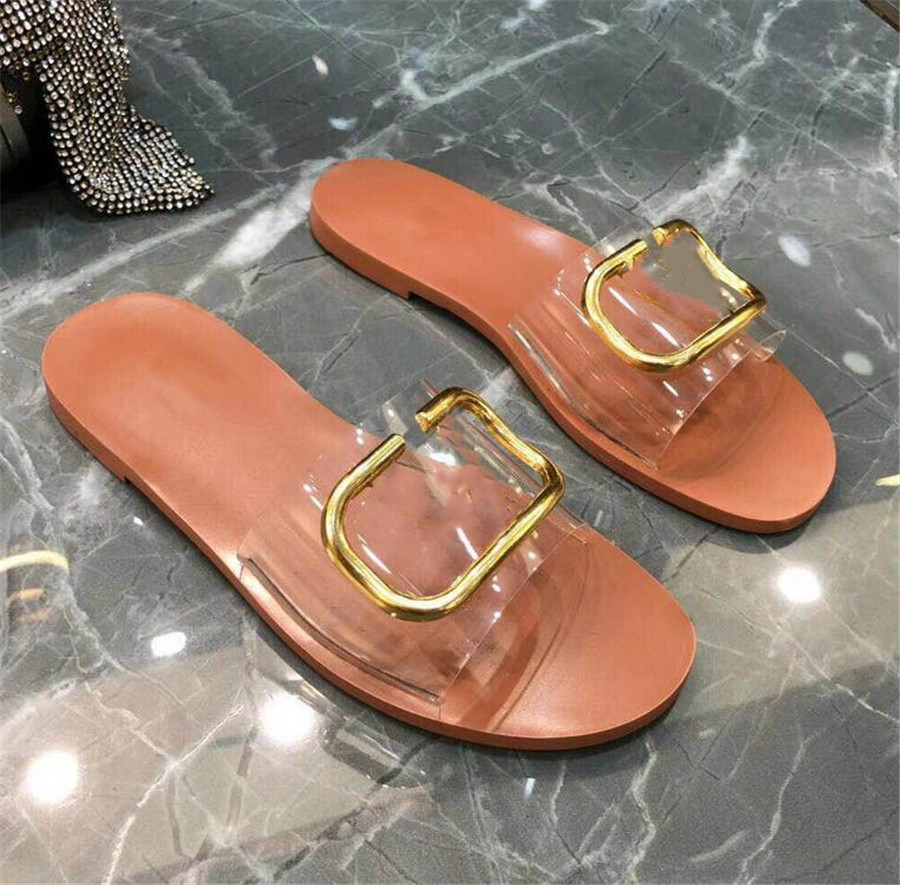 New Women's Casual Sandals High quality Leather Beach Slippers Woman Transparent jelly shoes Metal buckle flip-flops Classic design Sandal V045416, A box
New Women's Casual Sandals High quality Leather Beach Slippers Woman Transparent jelly shoes Metal buckle flip-flops Classic design Sandal V045416, A box
