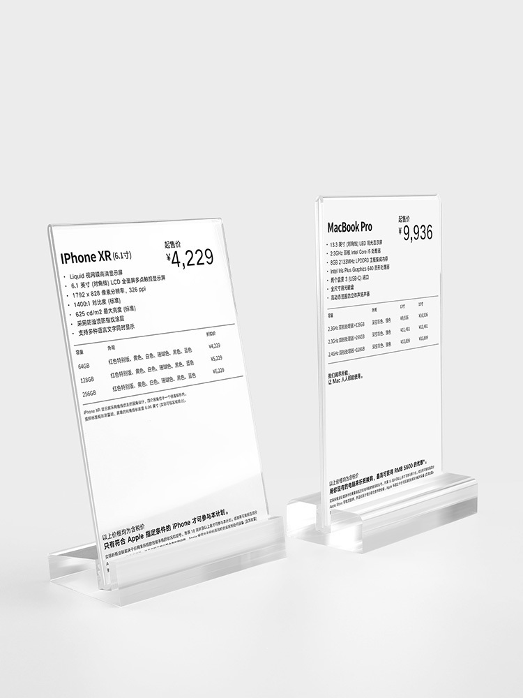 A4 A6 A5 Table Talker Sign Desk Name Card Holder Acryli Price Tag Holder Price Ticket Holder Stand Price Card Display Stand