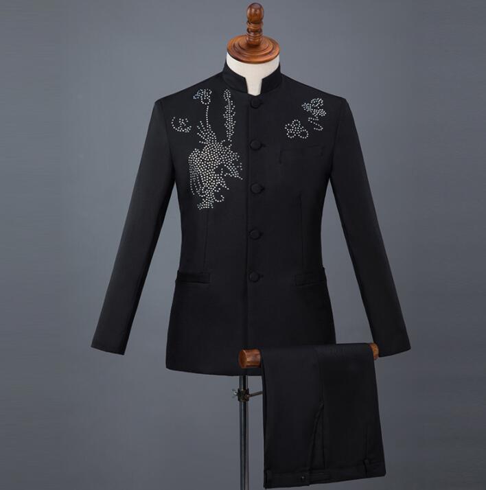 Men' Suits & Blazers Chinese Tunic Suit Men Designs Masculino Homme Terno Stage Singers Jacket Sequins Blazer Dance Dress Stand Collar, Black
Men' Suits & Blazers Chinese Tunic Suit Men Designs Masculino Homme Terno Stage Singers Jacket Sequins Blazer Dance Dress Stand Collar, Black