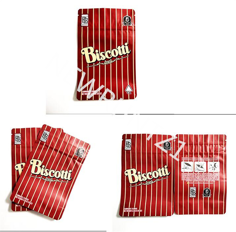3.5G red Backpack boyz Biscotti resealable Edibles zip lock smell proof 420 packaging mylar bags with hologram stickers
3.5G red Backpack boyz Biscotti resealable Edibles zip lock smell proof 420 packaging mylar bags with hologram stickers