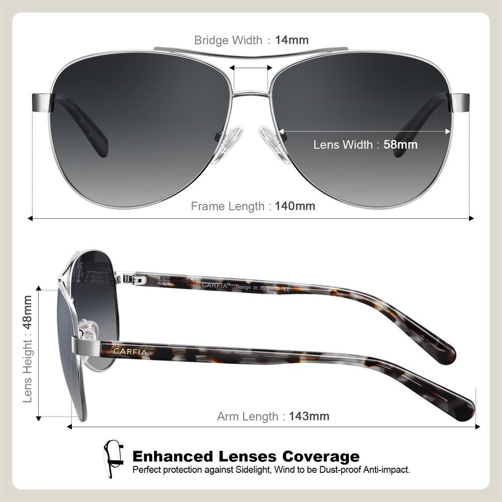 carfia Polarized sunglasses for women men brand designer sun glasses Metal Frame Sport Outdoor Sunnies unisex CA3216