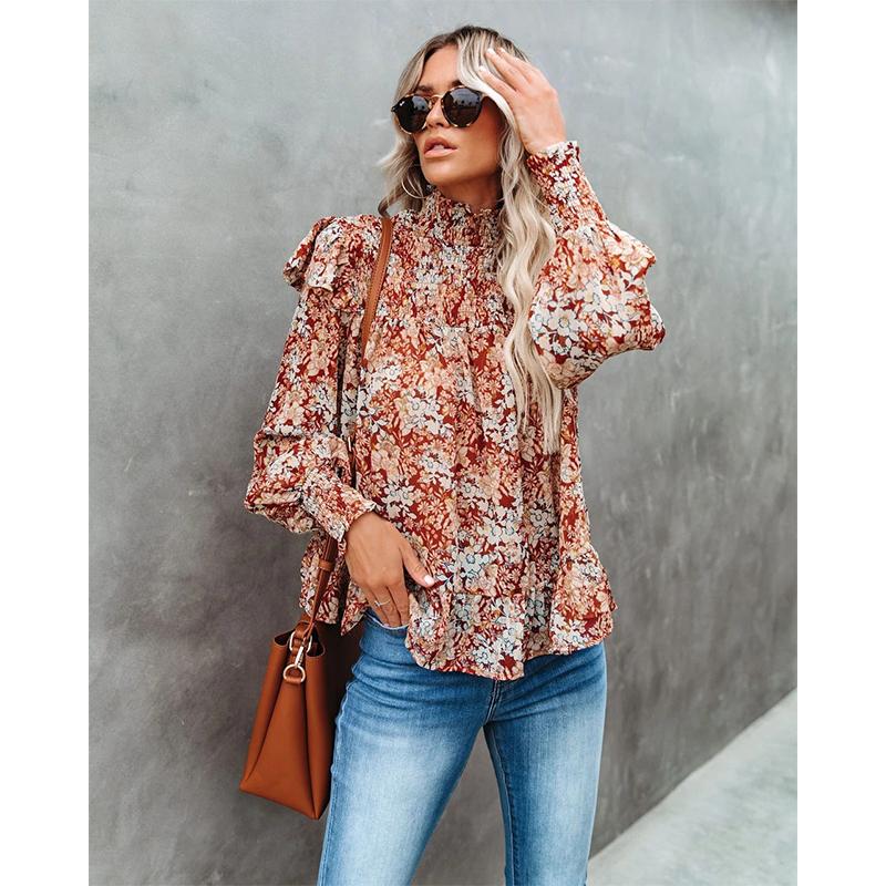 Women' Blouses & Shirts Women Long Sleeve Ruffles Floral Print Turtleneck Blouse 2021 Autumn Loose Shirt Elegant Office Lady Casual Pullove, Red
Women' Blouses & Shirts Women Long Sleeve Ruffles Floral Print Turtleneck Blouse 2021 Autumn Loose Shirt Elegant Office Lady Casual Pullove, Red