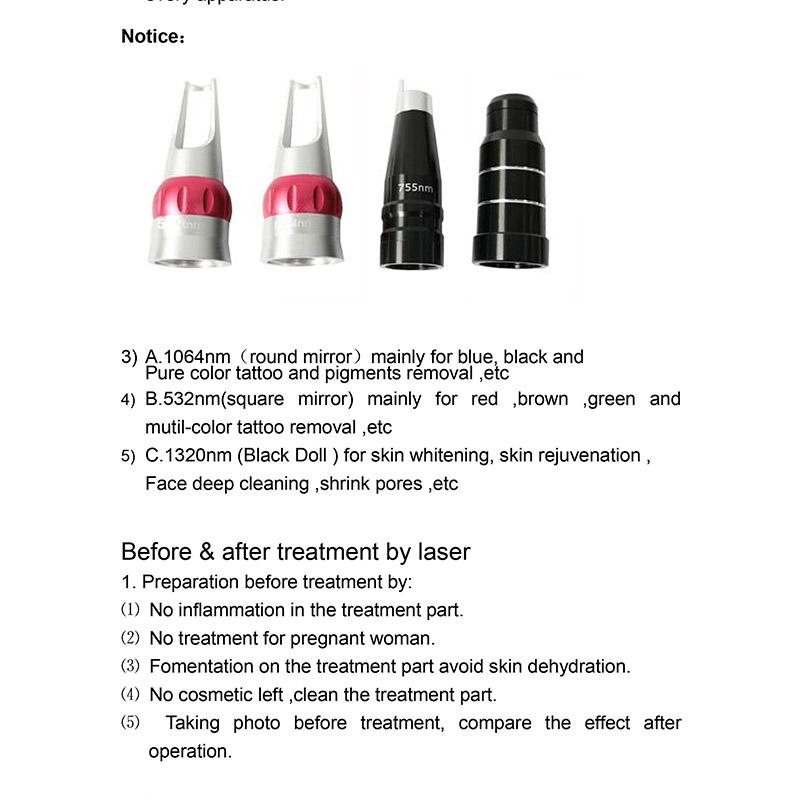 Picosecond for All Skin Type Tattoo Removal Q Switch Laser 1064nm 532nm 755nm Tatoo Pigment freckle sun spot Remoel Machine