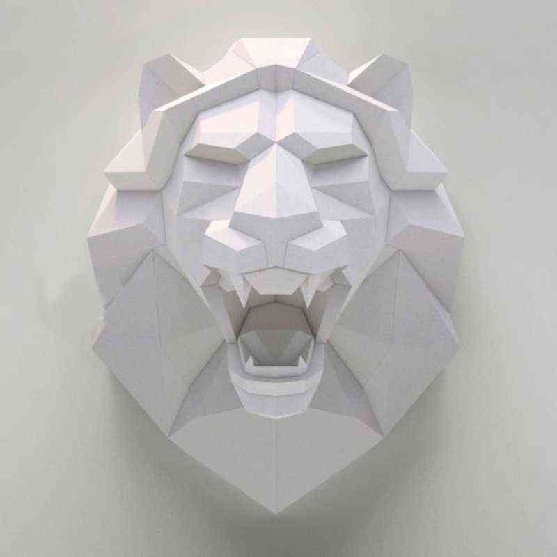 Lion Head 3D Paper Model Animal Sculpture Lion Papercraft DIY Craft for Living Room Decoration Home Decor Bar Wall Art H1102
Lion Head 3D Paper Model Animal Sculpture Lion Papercraft DIY Craft for Living Room Decoration Home Decor Bar Wall Art H1102