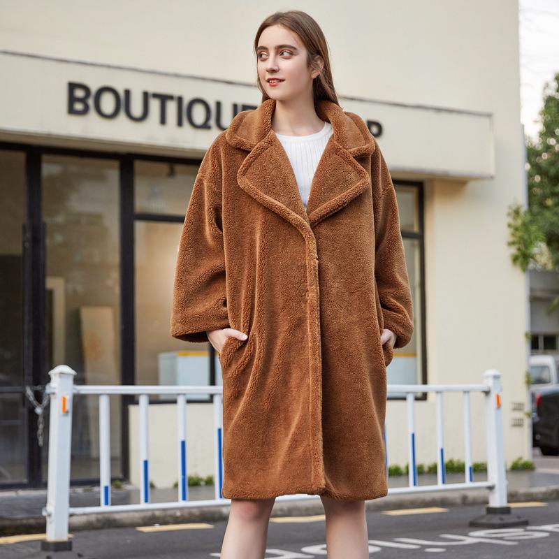 Women' Fur & Faux Winter High Quality Coat Women Thicken Warm Plush Coats Luxury Long Jacket Plus Size Loose Outerwear Female M86, Khaki
Women' Fur & Faux Winter High Quality Coat Women Thicken Warm Plush Coats Luxury Long Jacket Plus Size Loose Outerwear Female M86, Khaki